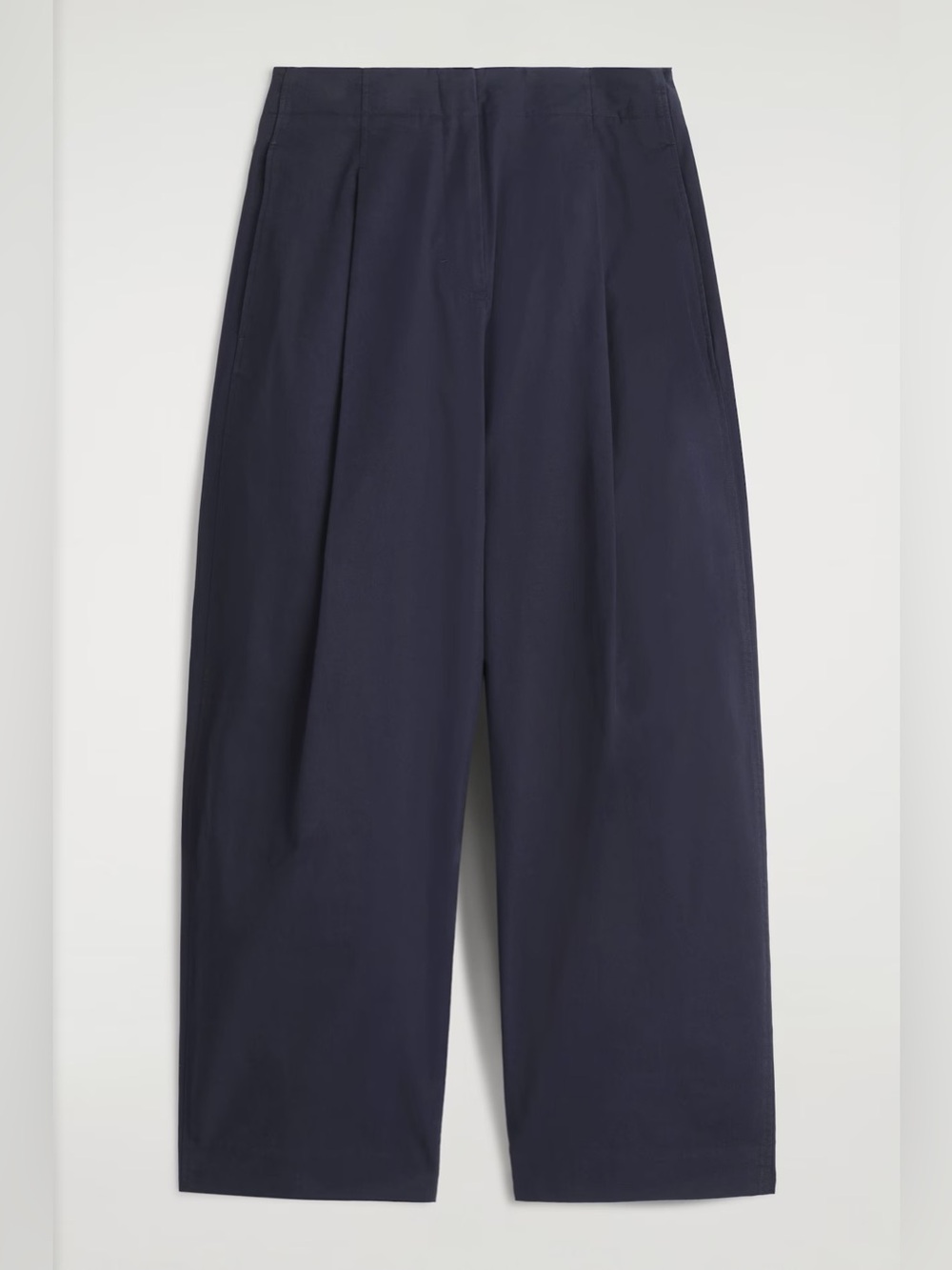 COS *NWT* Pleated Barrel Leg Navy Chinos - 6 - Picture 1 of 9